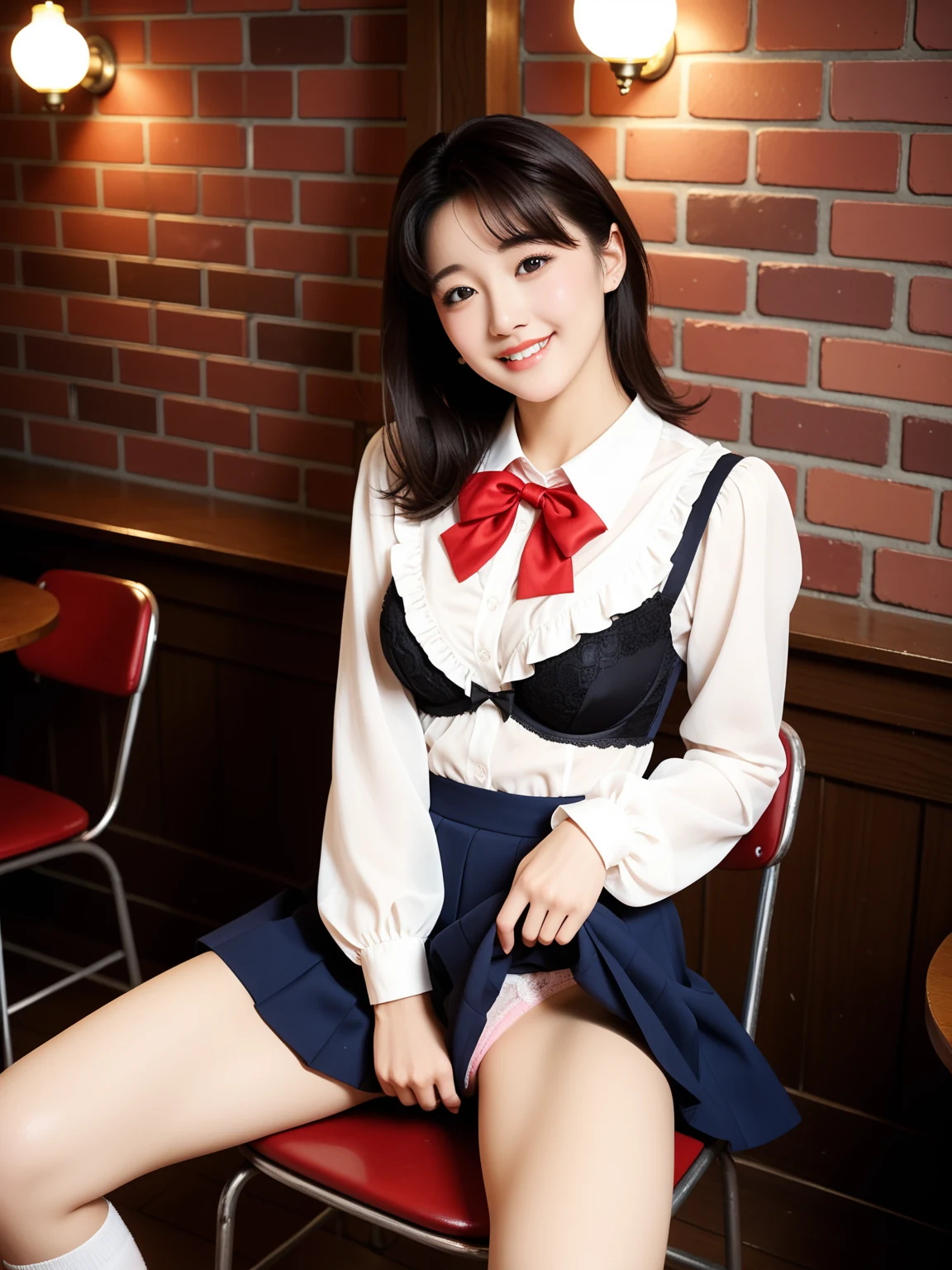 たまらん｜ガーリー女子のカフェ誘惑｜無料AIエロ画像28枚 14/28