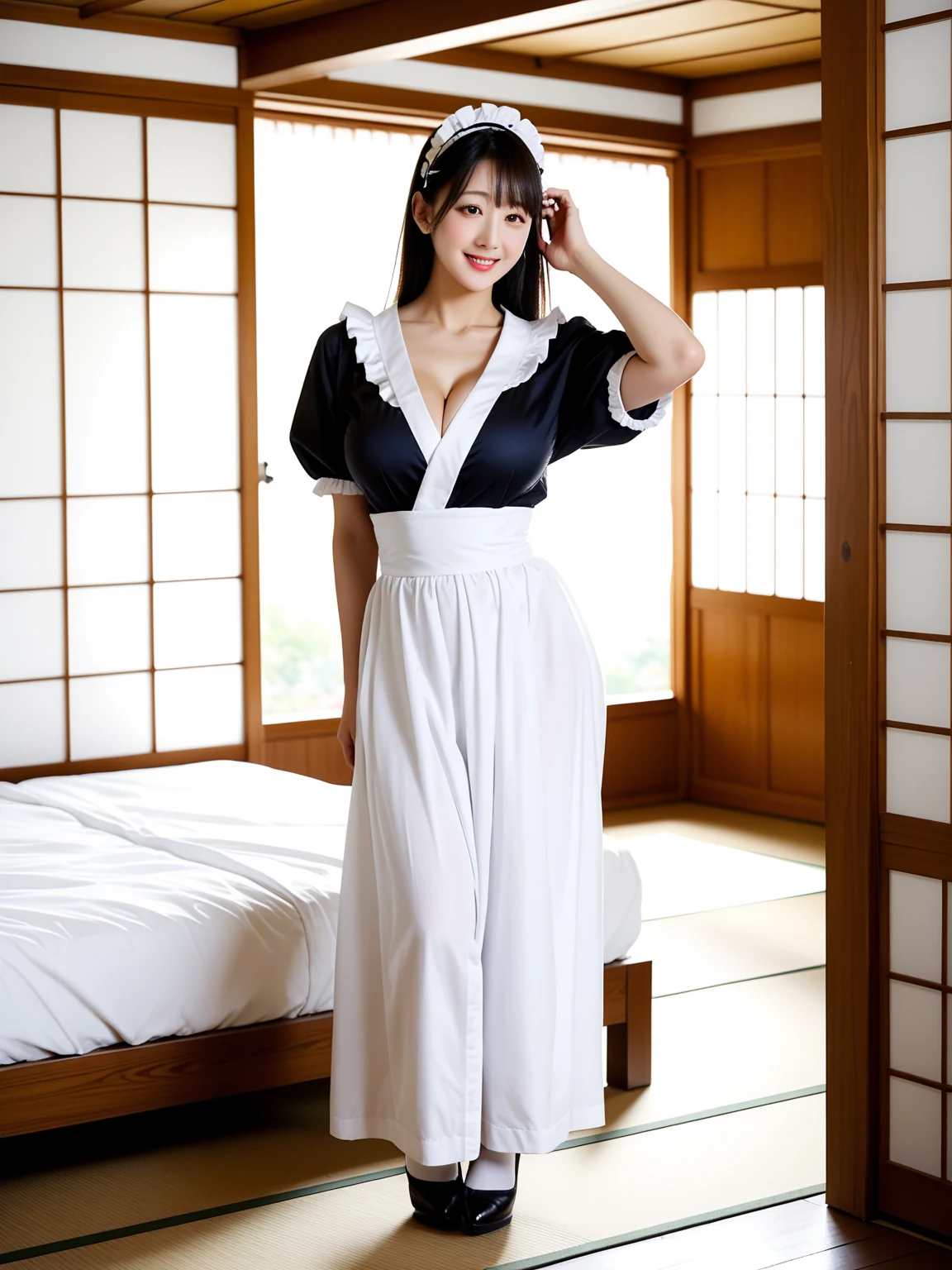 たまらん｜巨乳メイドの屋敷パイズリ｜無料AIエロ画像32枚 2/32