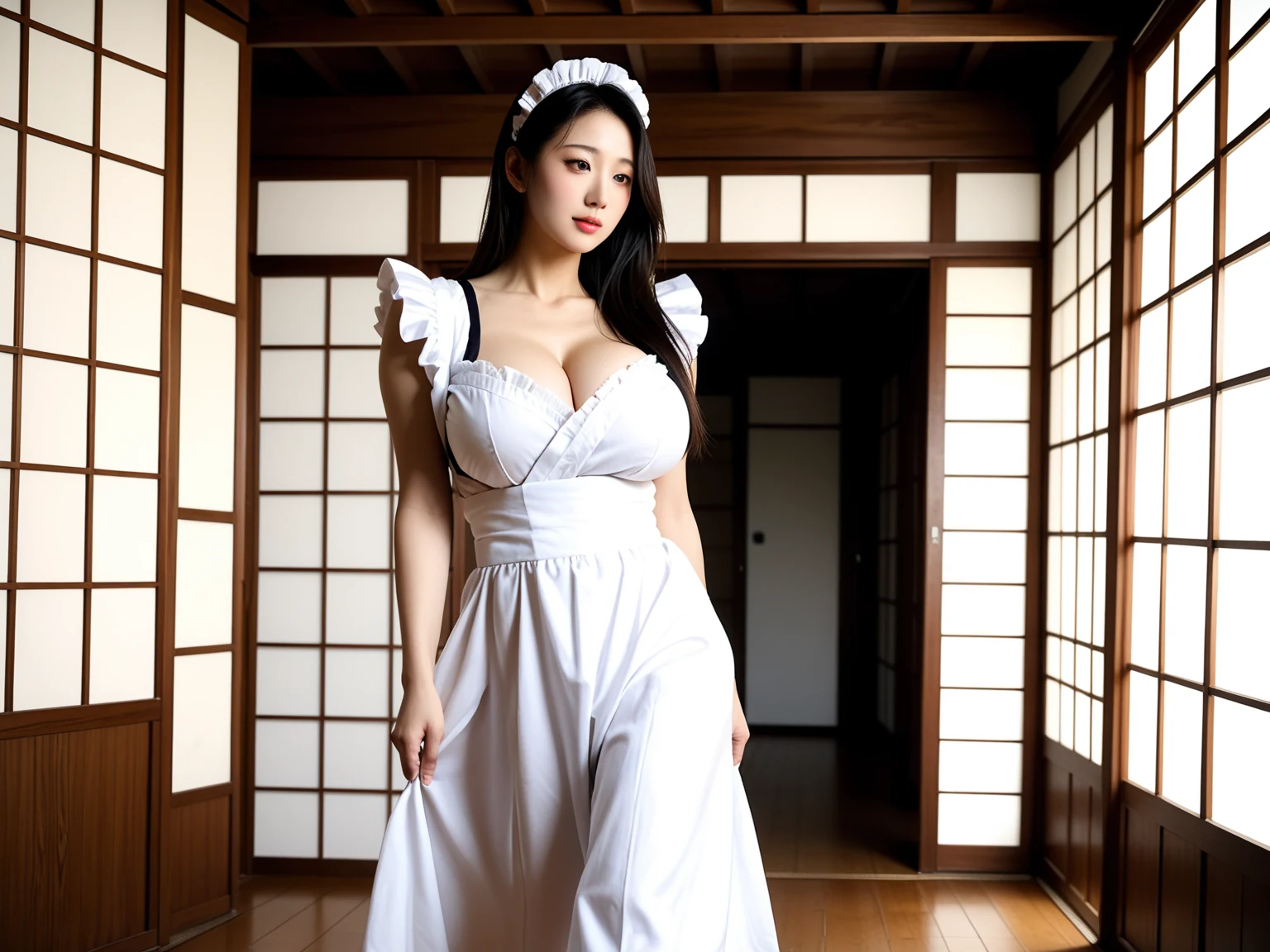たまらん｜巨乳メイドの屋敷パイズリ｜無料AIエロ画像32枚 4/32
