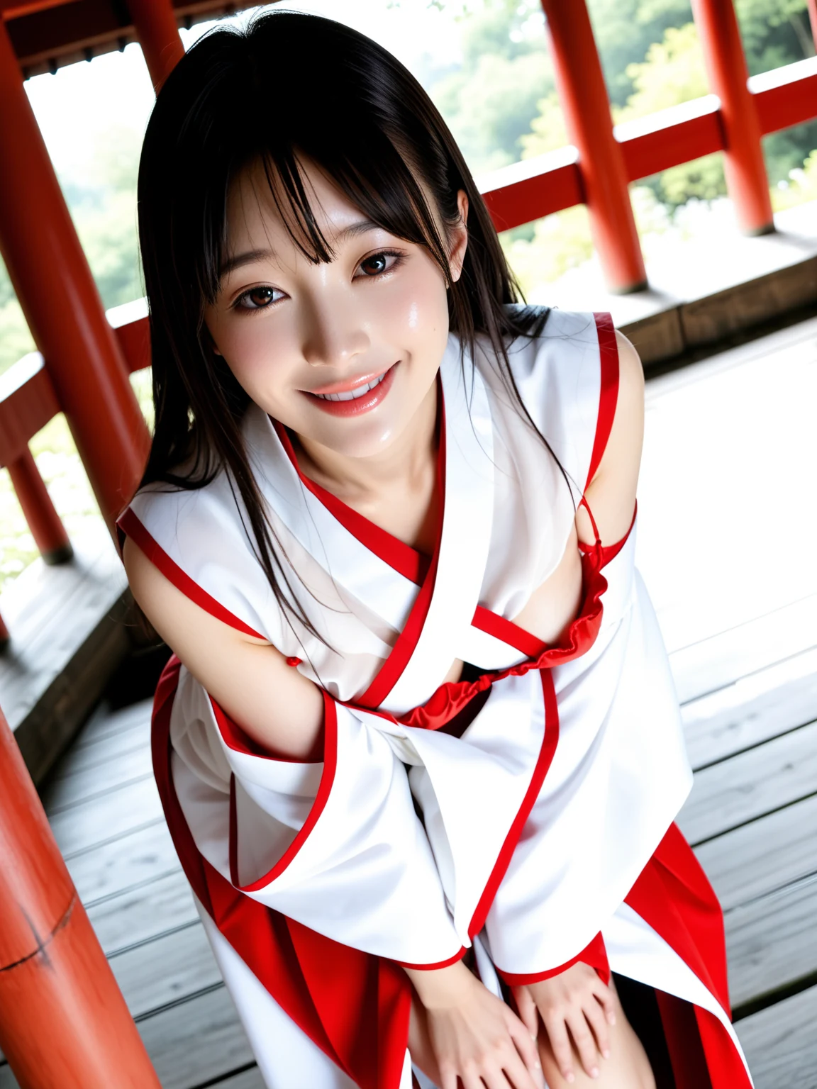 たまらん｜巫女の神社誘惑｜無料AIエロ画像32枚 15/32