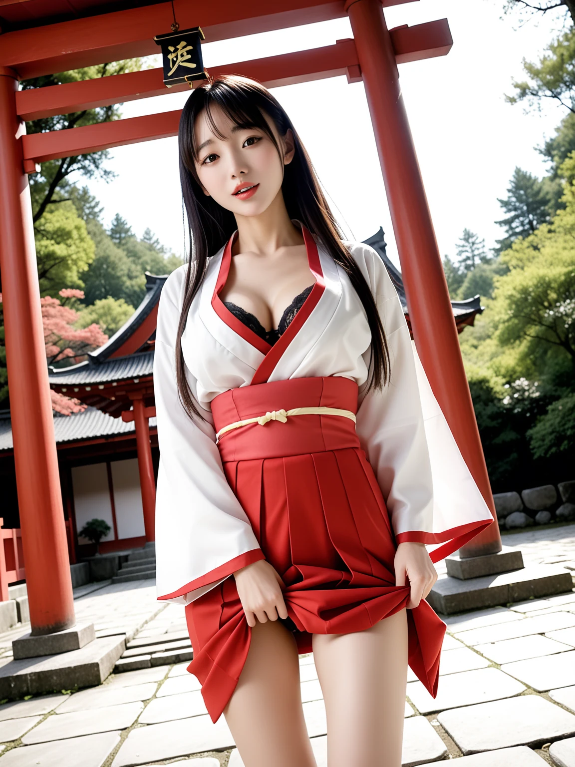たまらん｜巫女の神社誘惑｜無料AIエロ画像32枚 16/32