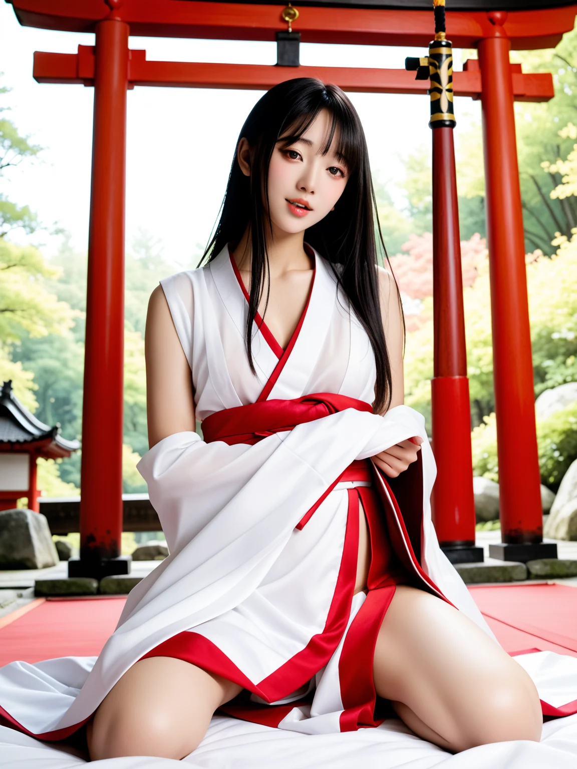 たまらん｜巫女の神社誘惑｜無料AIエロ画像32枚 32/32