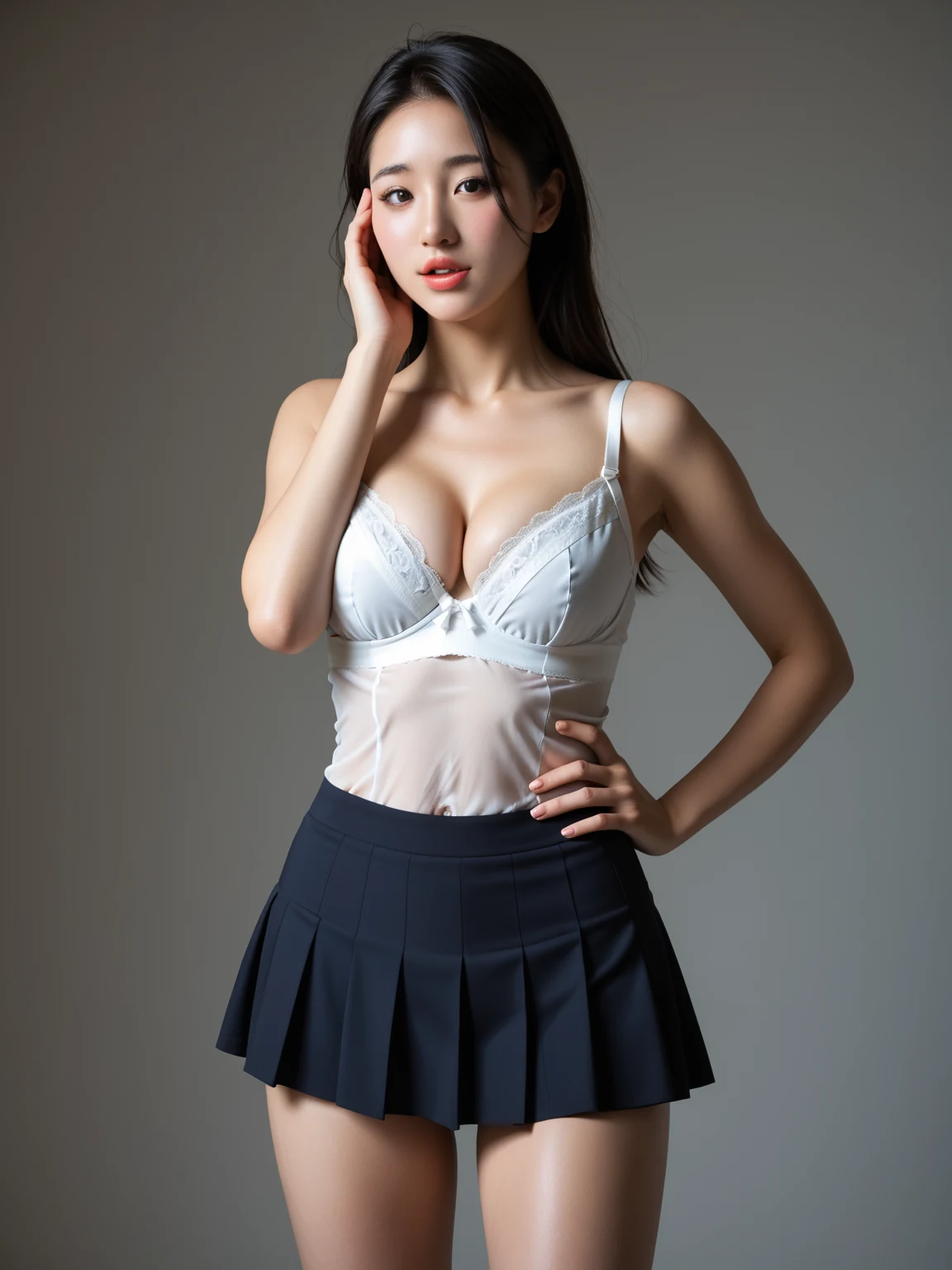 息、止まる｜黒髪ロング清楚女子の私服脱衣誘惑｜無料AIエロ画像28枚 6/28